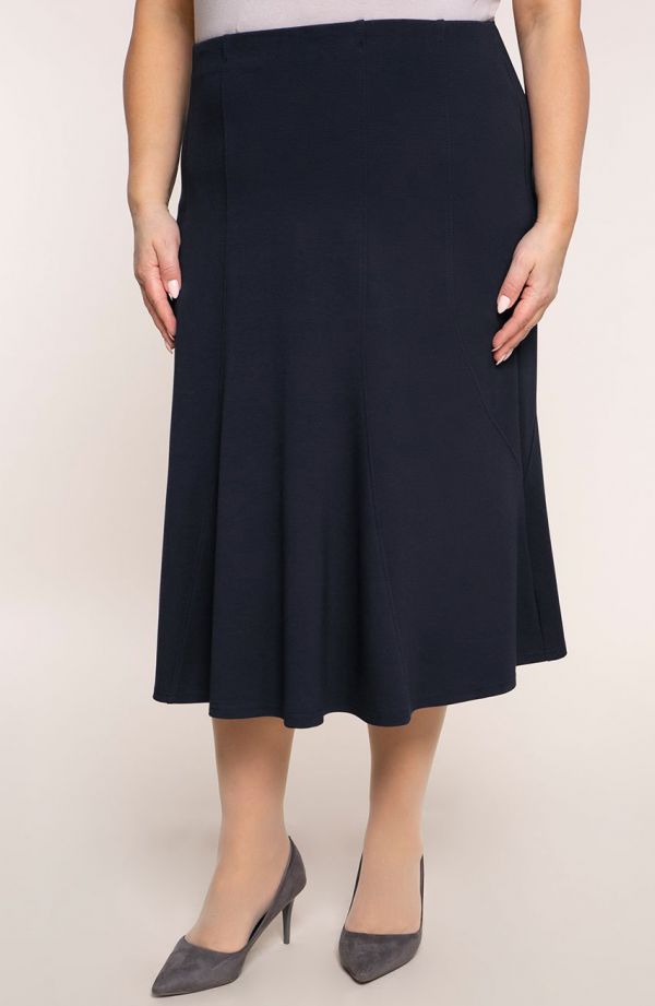 Tamsiai mėlynas undinės sijonas su dygsniais