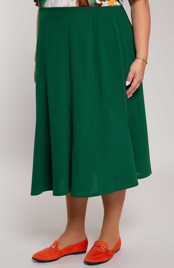 Žalias undinės sijonas su dygsniais