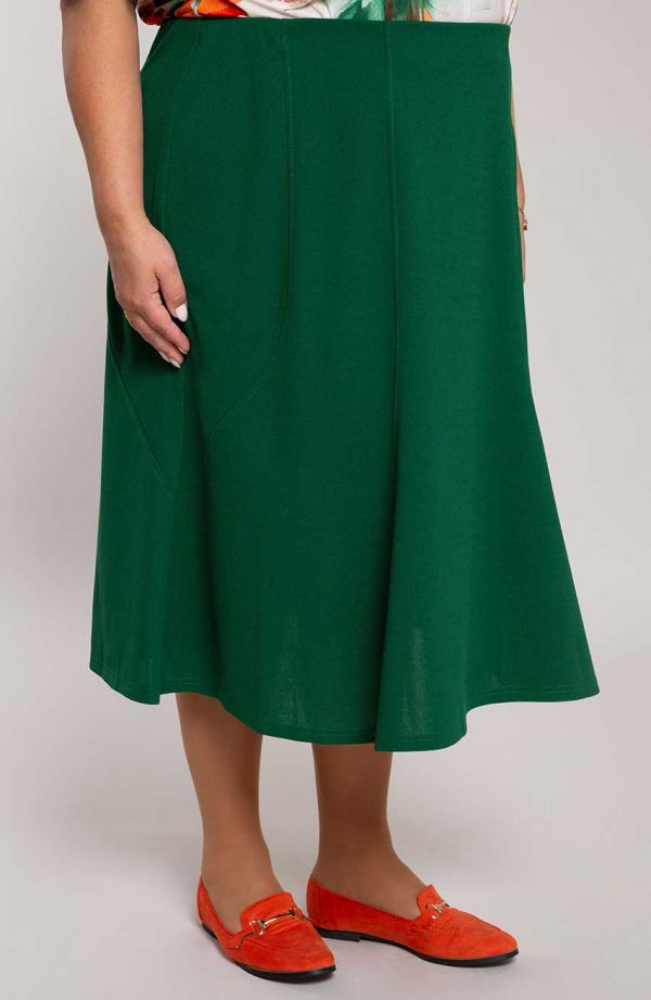 Žalias undinės sijonas su dygsniais