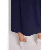 Klasikinis tamsiai mėlynas midi sijonas