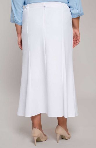 Baltas lininis sijonas