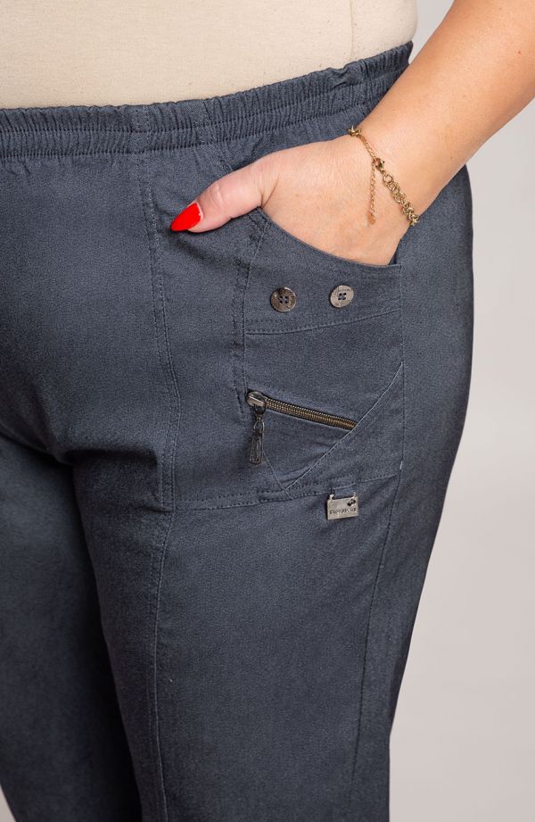 Tamsaus džinso elastinės kelnės