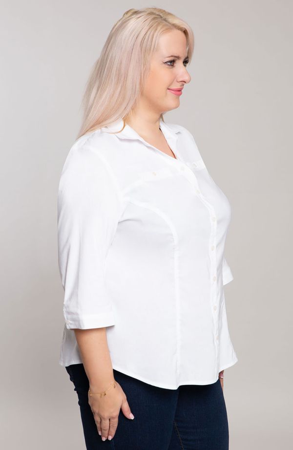 Elegancka klasyczna koszula w kolorze bieli