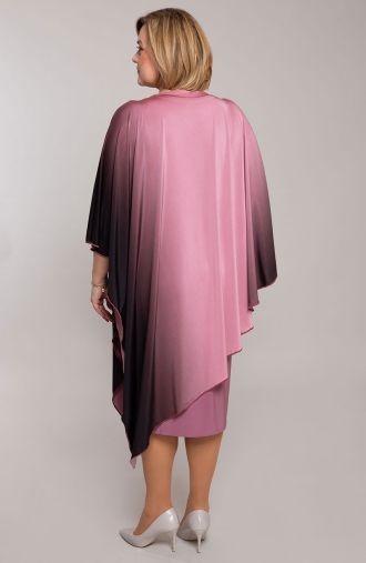 Asimetriška rožinė ombre suknelė