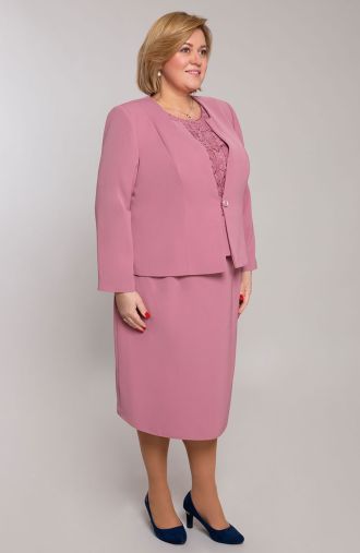 Rožinis trijų dalių kostiumėlis