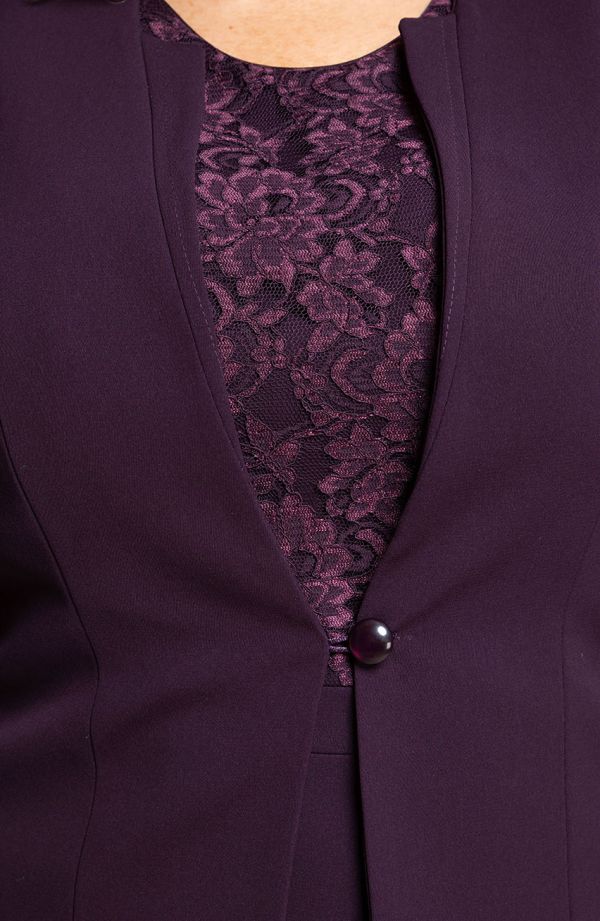 Violetinis trijų dalių kostiumėlis