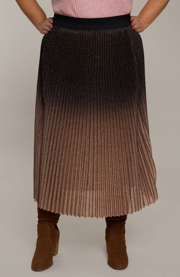 Plisuotas brokato sijonas ombre