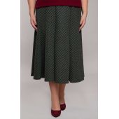 Šiltas žalias rombo formos sijonas