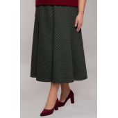 Šiltas žalias rombo formos sijonas