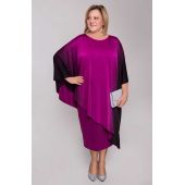 Asimetriška suknelė violetinė ombre