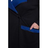 Tamsiai mėlynas švarkas su kišenėmis