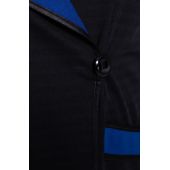 Tamsiai mėlynas švarkas su kišenėmis