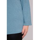 Mėlynos spalvos džemperis su užtrauktuku