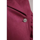 Rožinis paltas su kišenėmis