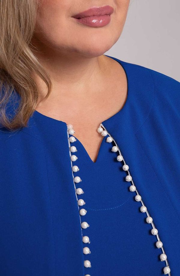 Rugiagėlių mėlynos spalvos rinkinys su dekoratyviniais perlais