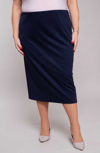 Elegantiškas tamsiai mėlynas sijonas