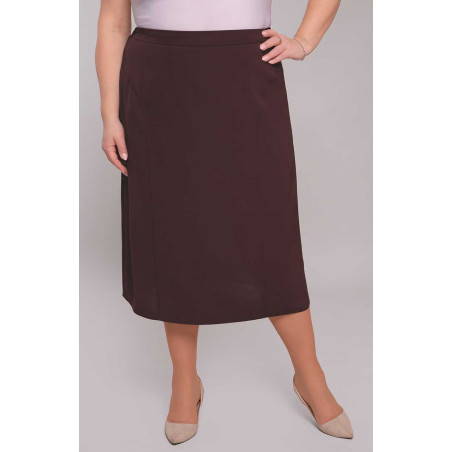 Klasikinis bordo spalvos sijonas su siūlėmis