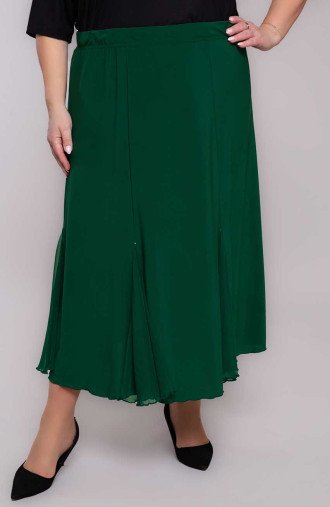 Žalias sijonas su šifonu