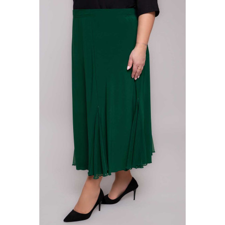 Žalias sijonas su šifonu