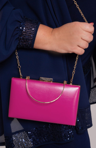 Rožinis krepšys su dekoratyviniu užsegimu