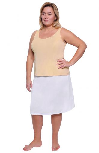 Lygus apatinis baltos spalvos sijonas