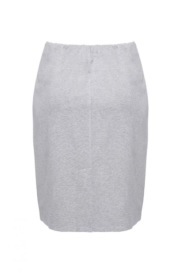 Klasikinis paprastas šviesiai pilkas sijonas