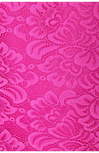 Rožinė nėriniuota suknelė trumpomis rankovėmis