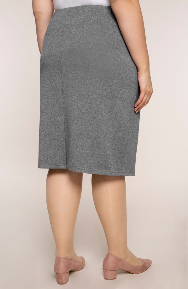 Klasikinis paprastas pilkas sijonas