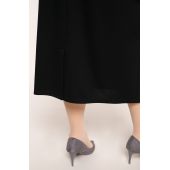 Ilgesnis elegantiškas juodas sijonas