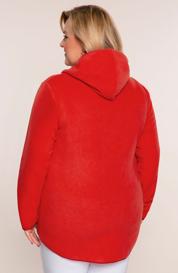 Paprastas raudonas vilnonis megztinis