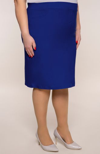 Rugiagėlių spalvos sijonas su elastine juosta