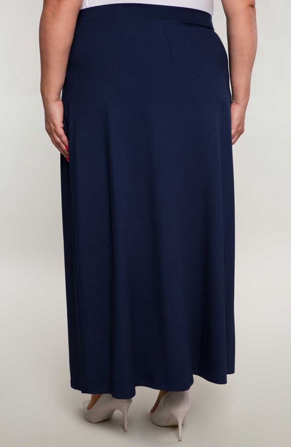 Klasikinis tamsiai mėlynas maxi sijonas