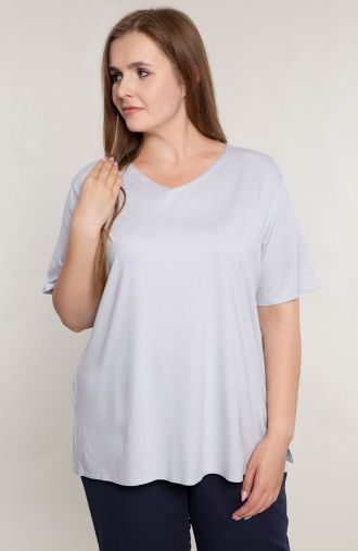 Trikotažiniai pilkos spalvos marškinėliai