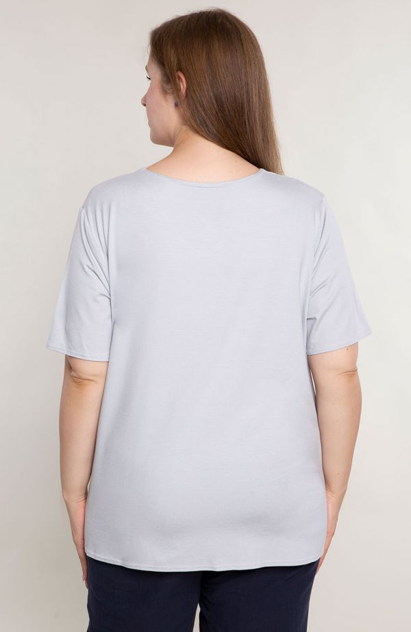 Trikotažiniai pilkos spalvos marškinėliai