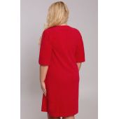 Raudonas chalatas-naminis paltas